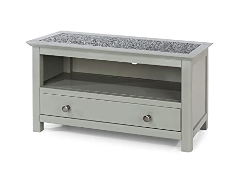 TV Unit/Stand - Grey with a Natural Stone Top