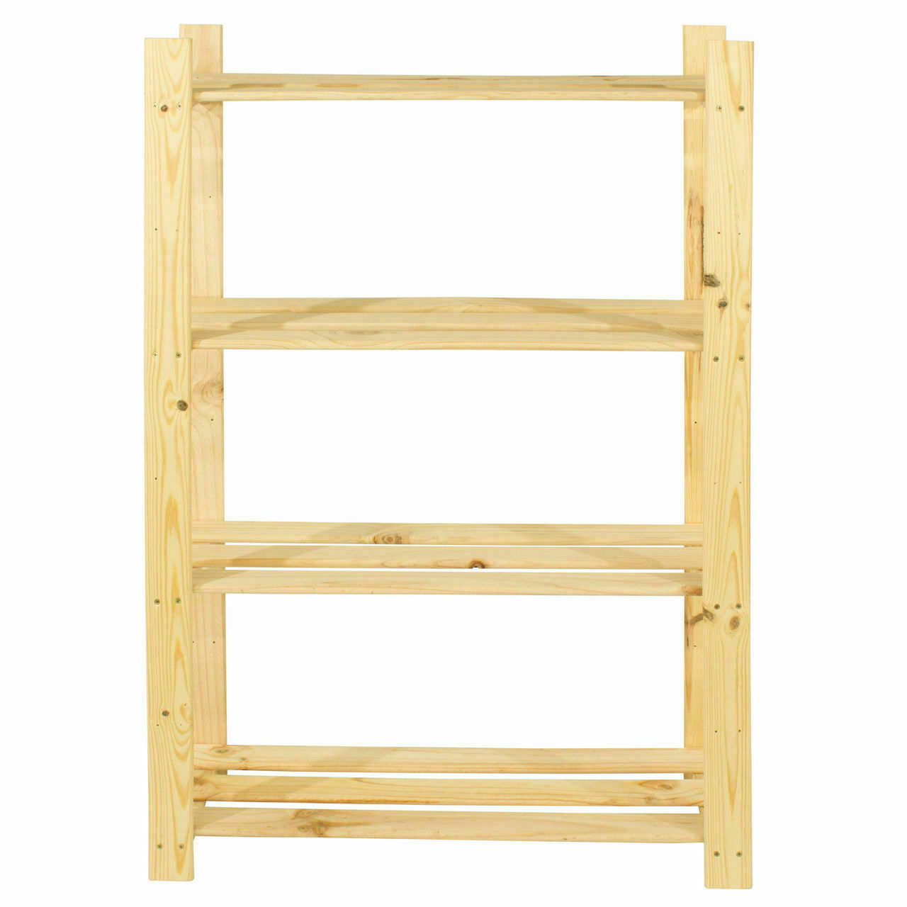 SOLID WOODEN STORAGE SHELF 3 & 5 TIER SHELVING UNIT