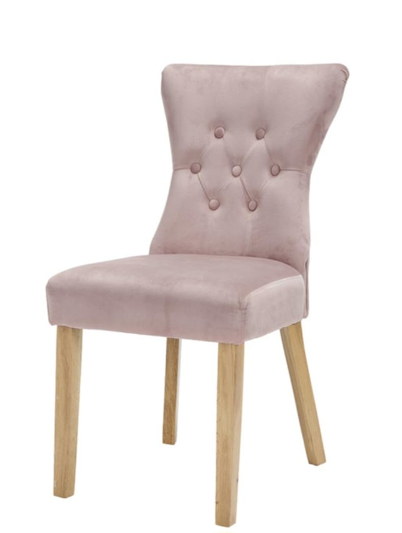 Naples Dining Chairs Blush Pink Velvet (PACK OF 2)