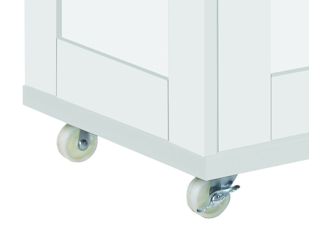 Kitchen Island on Wheels - Storage Trolley in White, Black or Gray