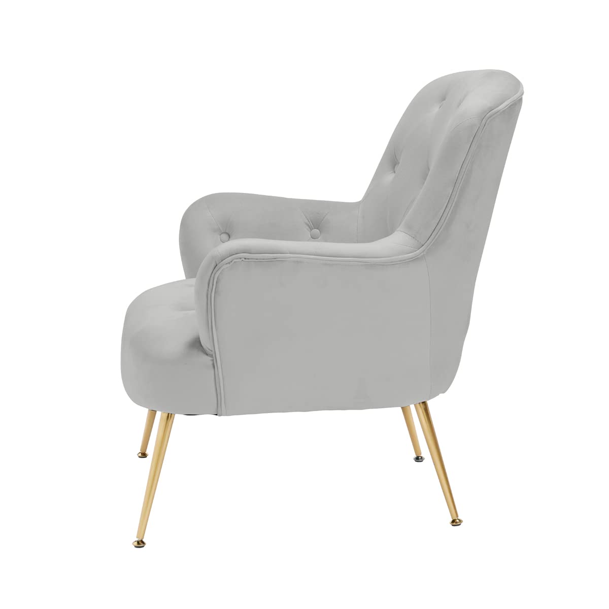 Aria Plush Velvet Armchair Accent Chair with Gold Legs