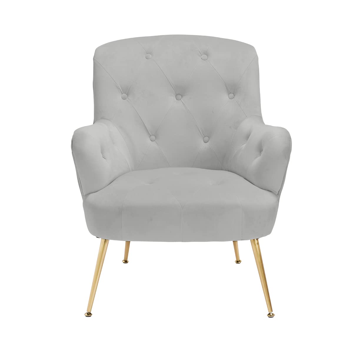 Aria Plush Velvet Armchair Accent Chair with Gold Legs