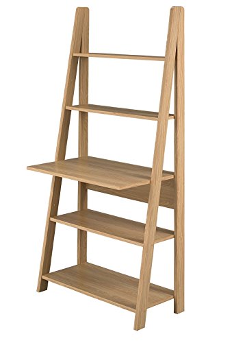 Tiva Modern Style Ladder Desk in in Oak (Effect)