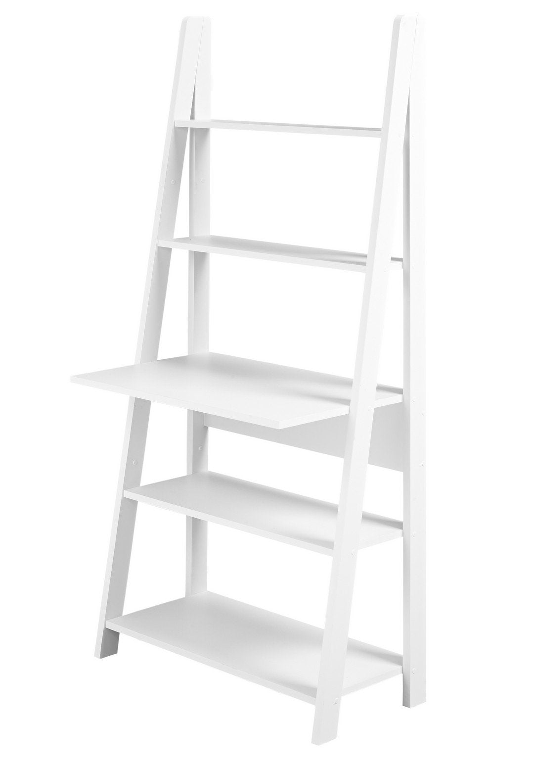 Tiva Modern Style Ladder Desk in in White