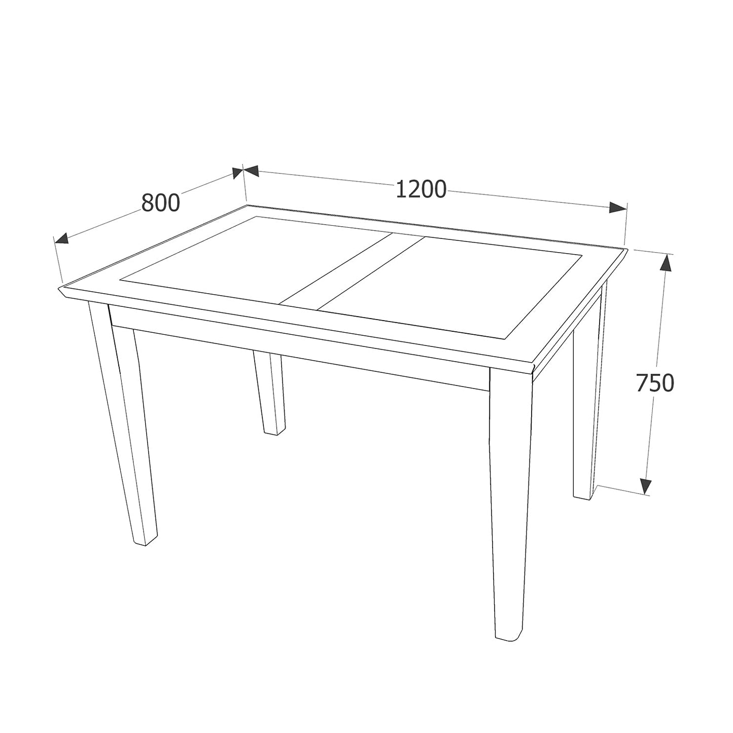 Perth Dining Table, Real Stone Rop