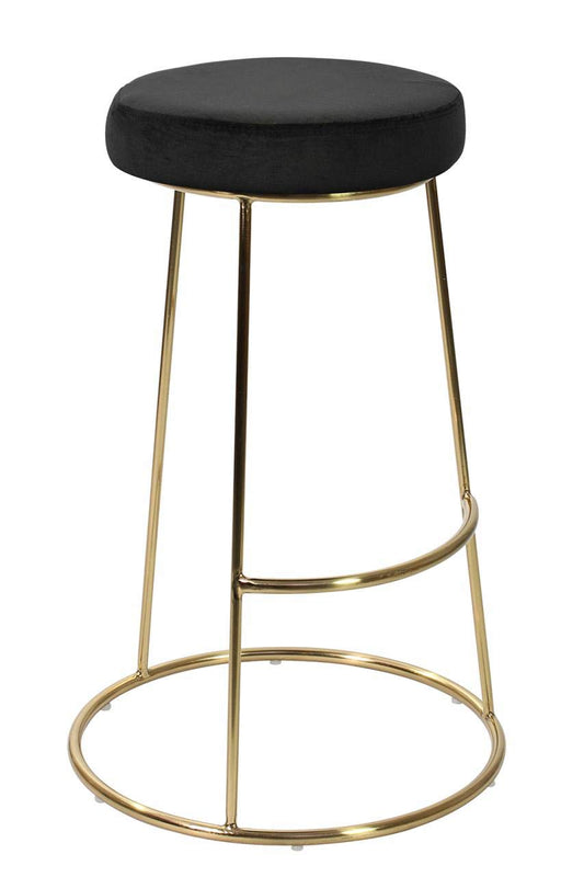 Opera Vintage Style Velvet Barstools, Set of 2