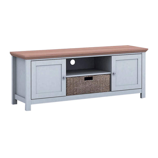 Cotswold TV Unit with basket in Grey