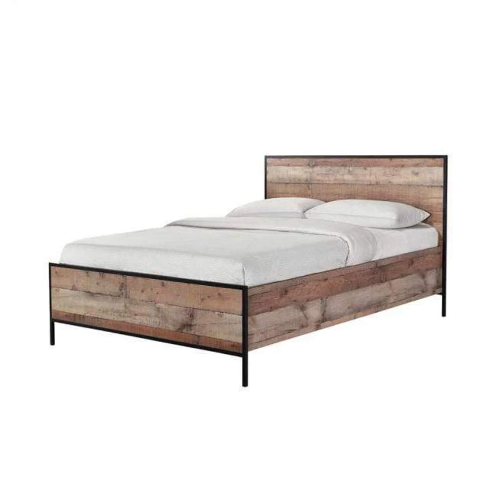 Hoxton Urban Rustic Bedroom Furniture Metal Frames - Chest of Drawers, Bedframe