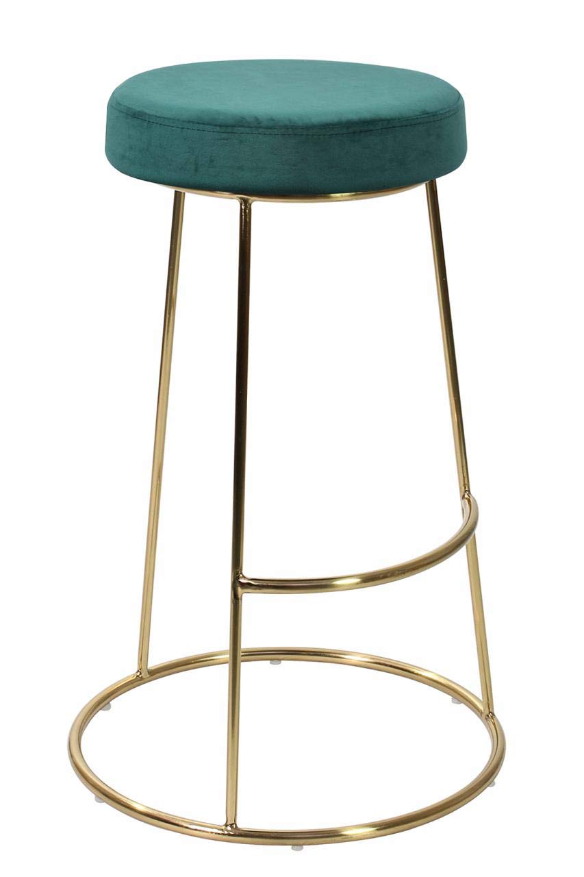 Opera Vintage Style Velvet Barstools, Set of 2