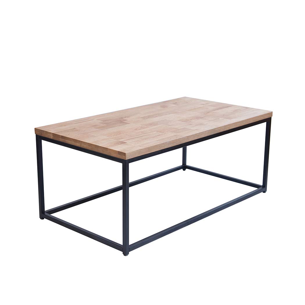 Mirelle Solid Oak Tables - Black Metal Frame - Console Table, Coffee Table