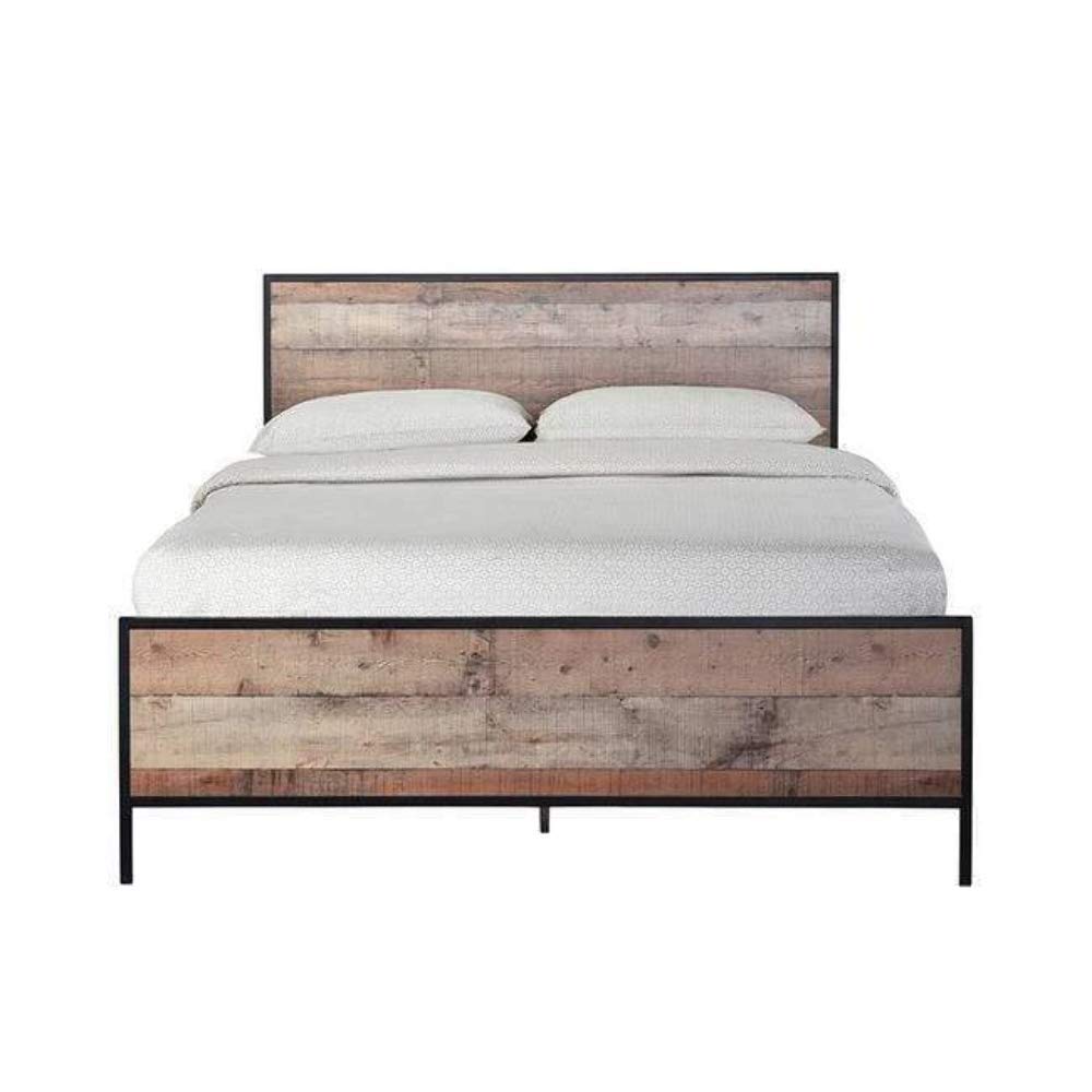 Hoxton Urban Rustic Bedroom Furniture Metal Frames - Chest of Drawers, Bedframe