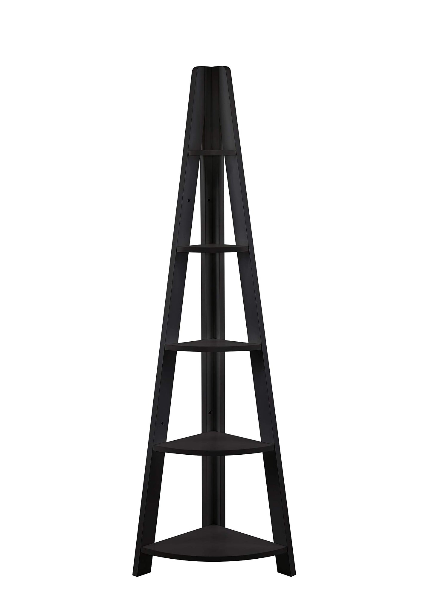 Black Tiva Corner Ladder Shelving