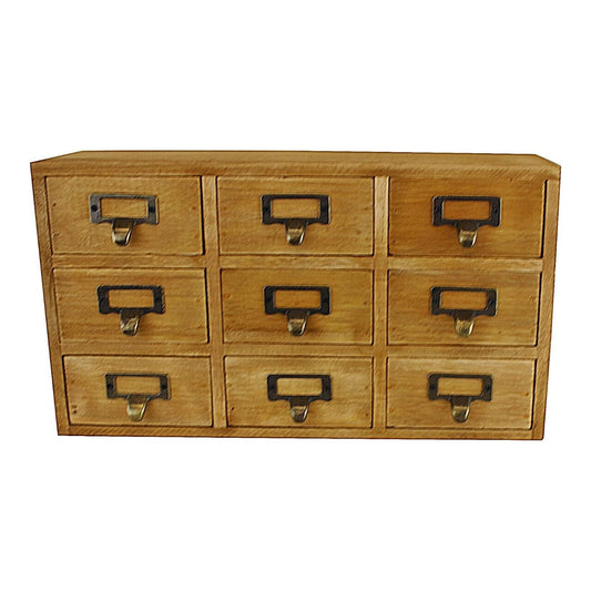 9 Drawer Triple Level Small Storage Unit Trinket Drawers