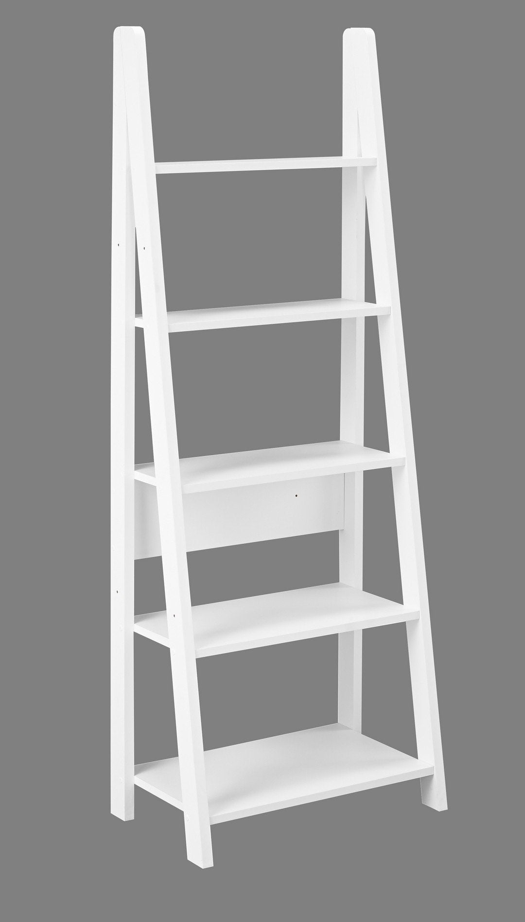 Tiva Ladder Shelving Bookcase in White