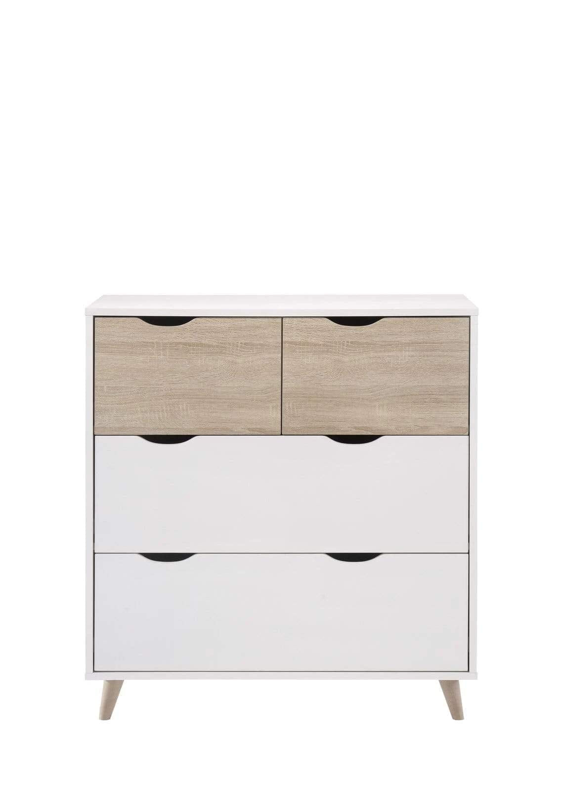 Stockholm White & Sonoma Oak Scandinavian Style Bedroom Range