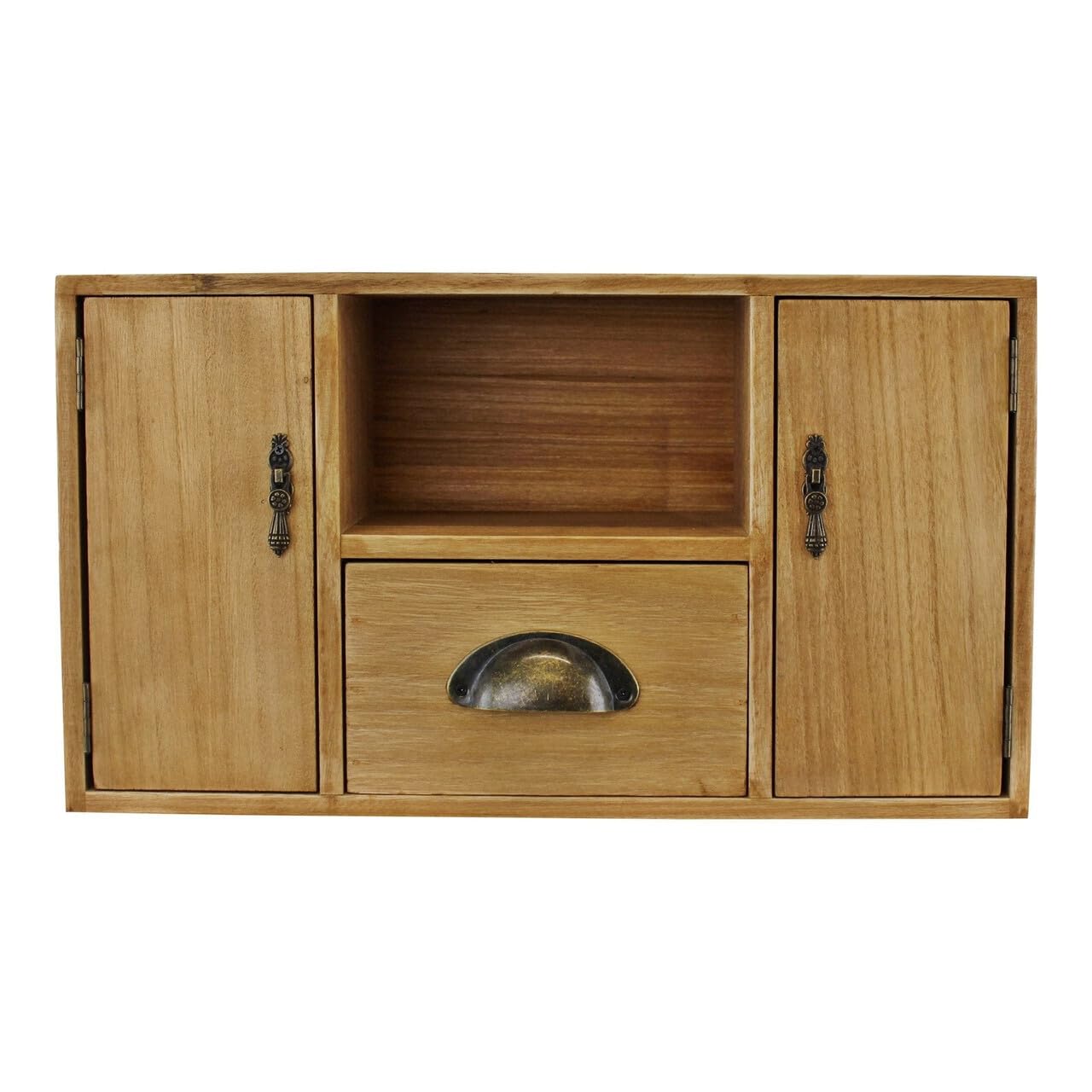 Small Wooden Cabinet with Cupboards Drawer and Shelf