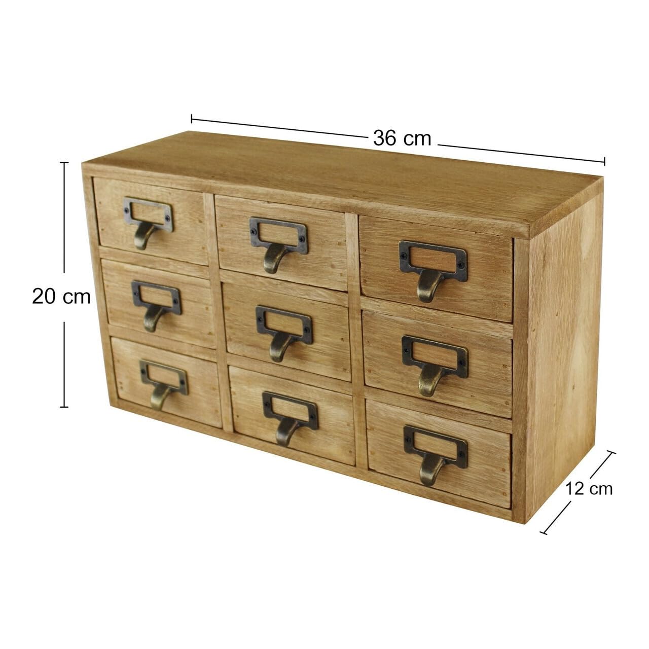 9 Drawer Triple Level Small Storage Unit Trinket Drawers