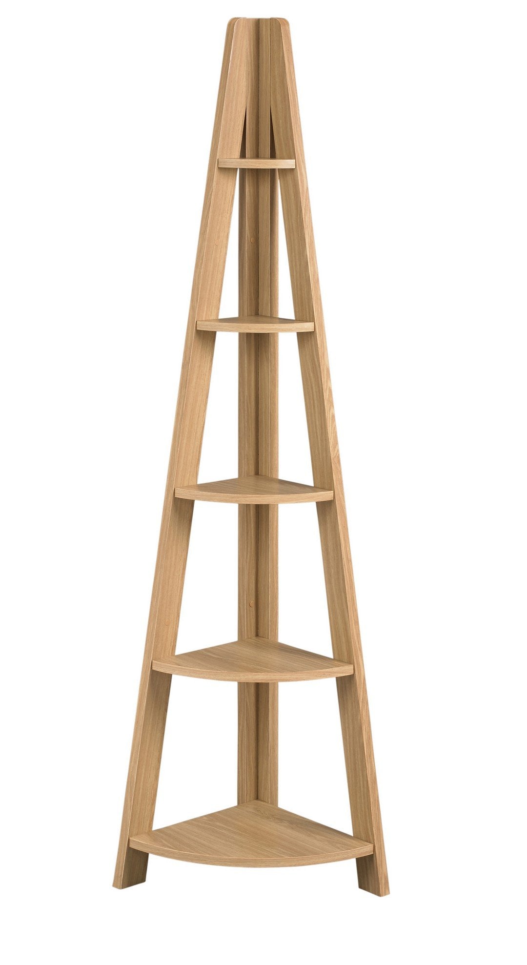 Oak Effect Tiva Corner Ladder Shelving