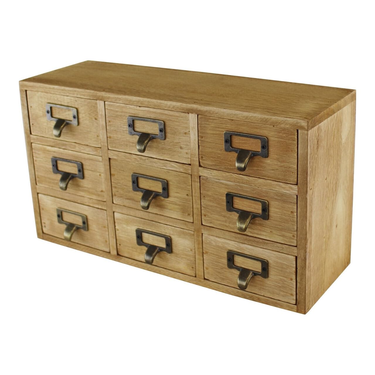 9 Drawer Triple Level Small Storage Unit Trinket Drawers