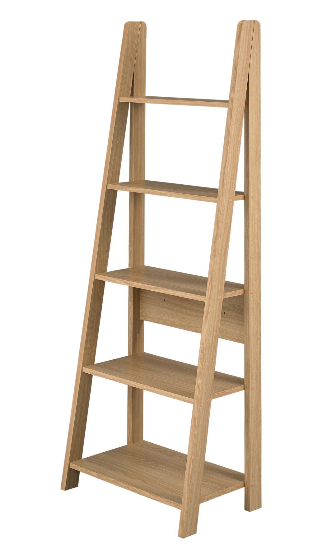 Tiva Ladder Shelving Bookcase in Oak (Effect)